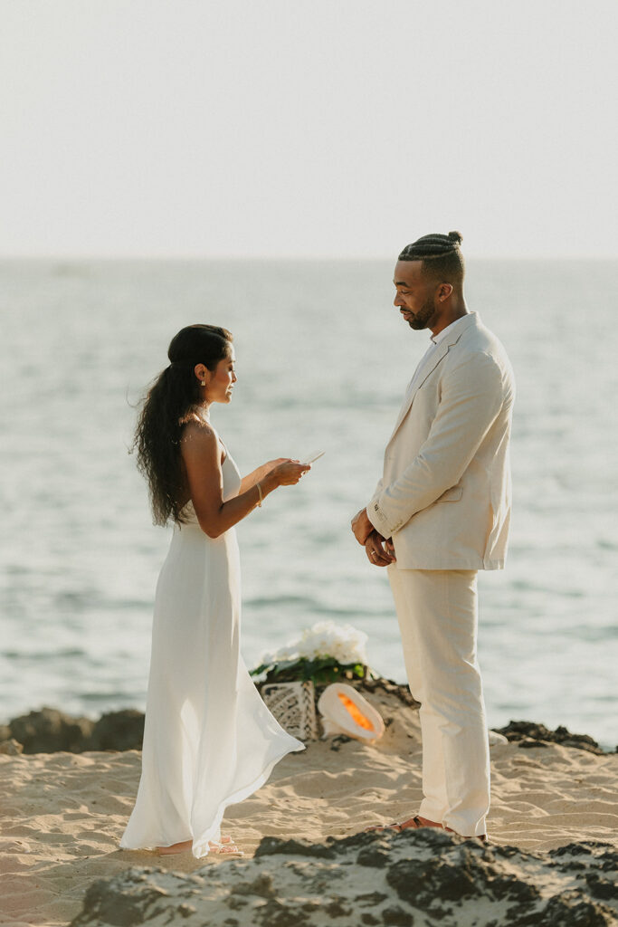 Big island Wedding Ceremony Photo bride and groom